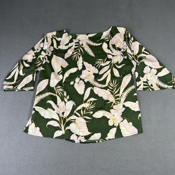 Colleen Lopez Blouse Women Small Floral Print 3/4 Sleeve Top Pullover - Picture 7 of 10